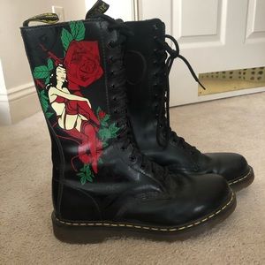 COPY - Dr. Marten’s Burlesque Boots with Roses si…